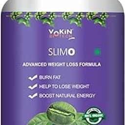 Vokin Biotech Slimo Advanced Weight Loss Formula with Green Coffee Extract 100mg and Garcinia Cambogia Extract 500mg Fat Burner for Men and Women (60 Capsules)-image-29