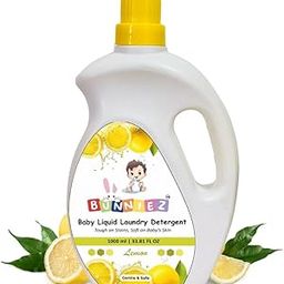 Bunniez Baby Liquid Detergent for clothes with lemon Fragrance with No Chemicals for soft clothes 100% safe to use - 1 Litre-image-111