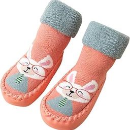 Non Skid Sock Shoes for Baby Boy Girls Soft Cotton Booties Old Toddler Breathable Indoor Outdoor Walking Slipper for Active Kids | All Season Wear | 3 Month to 24 Month - Multi Color-image-48
