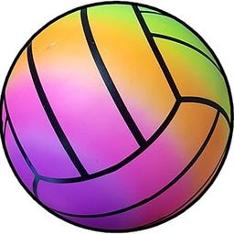 Jupiter Industries Crystal Designer Inflatable Vinyl Handball/Pvc/Swimming/Pool/Garden Perfect For Children With Inflating Pin|Size : 22Cm(9 Inches)|Multi Color-1