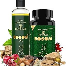 CRD Ayurveda Nutriley Combo Pack of Bosom Capsules & Bosom Oil for Women's Health-image-82
