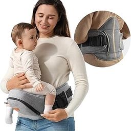 Clefairy Baby Carrier with Hip Seat, Baby Carrier Newborn to Toddler, 6-in-1 Ways to Carry, All Seasons, Adjustable Baby Holder Carrier for Breastfeeding-image-55
