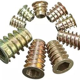M5 X 10mm D-nut, Wood Insert Nut, Zinc Plated, Socket Hex Drive Head, Furniture Nut, Furniture Nut Cabinet Connecting Screw, Matric Thread (Pack of 25)-15