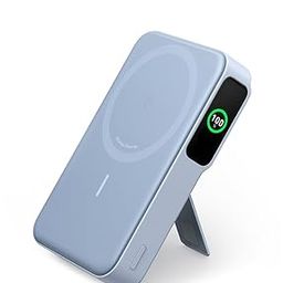 Anker MagGo Power Bank, Qi2 Certified 15W Ultra-Fast MagSafe-Compatible Portable Charger, 10,000mAh Battery Pack with Smart Display and Foldable Stand, For iPhone 15/14/13/12 Only(USB-C Cable Include)-32