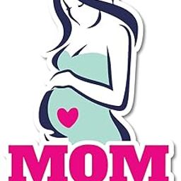 ISEE 360® Mom On Board Autographics Printed Car Stickers for Car Bumber Bonnet Window Glass Side Door Exterior Outdoor Sticker Multicolored L X H 10.3 X 15 Cms-1