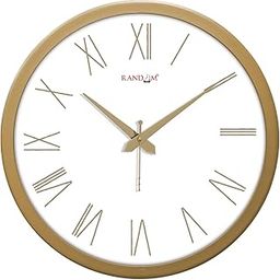 RANDOM 12 Inch Roman Numbers Modern Stylish Tic TOC Wall Clock for Home, Living Room, Bedroom, Lobby, Office, and Kitchen (Golden)-picture-25