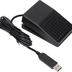 USB Foot Switch Pedal, Single Pedal Mechanical Switch with Indicator Light, Standard HID Programmable PC Keyboard Mouse Device Ergonomically Designed Wide Pedal for General Computer-image-36