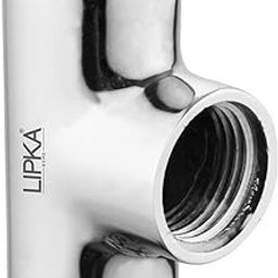 Lipka TEE Connector Pipe 2 Inches | Heavy Duty Brass | Full Brass Tee For Pipe Fittings | (Chrome Finish) | (Pack of 1)-23