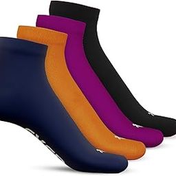 Bamboo Ankle Length Socks for Men & Women | Office, Lounge, Cycling & Running | Seamless, Super Soft, Breathable & Anti-Odor | Pack of 4-image-10