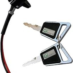 AAKICHI Electric Scooter Key Switch Lock with Power Control, Universal E-Bike Ignition Switch with 2 Keys-14