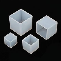 Be Worthy Of Growing Wings 4 PCS Square Resin Casting Mold Cube Silicone Molds for DIY Art Craft Making Silicone Clear Casting Molds, 4 Sizes-image-90