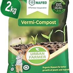 URBAN FARMER™ -Vermicompost for Plants, 100% Organic & Nutrient Enrich Manure | Fertilizer for Indoor and outdoor Plants, Home Gardening | Soil Mix for Pot Plants | Composter (Vermicompost, 2 KG)-image-28