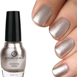COLORS QUEEN Galaxy Glitz Nail Lacquer | Glossy Finish Nail Polish | Long Lasting | Chip Resisting Formula, Effortless Application | Vegan and Cruelty Free (105 - Tensil Shower, 17ml)-34