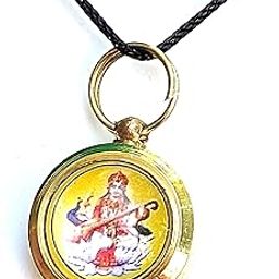 Shree Mata Saraswati Yantra Mantra Brass Pendant For Men And Women-image-87