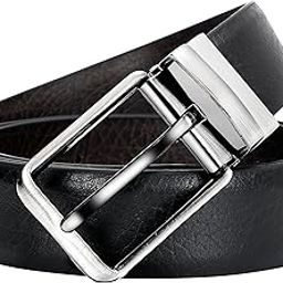 Men's Reversible Leather Formal Belts(Color-Black/Brown||BL-025)-image-78