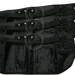 3 Pack - 3 EMI Aprons Set # L-Bx3-3 Black LARGE Nylon Medical Nurse Organizer Belt Apron Set-image-5