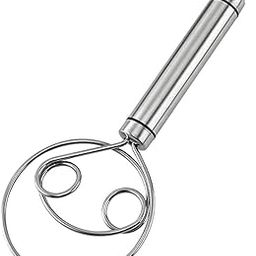 Stainless Steel Atta Kneader, Dough Maker, Flour Mixer, Bread Mixing Tool, Roti Atta Blender Beater Manual Flour Mixer for Egg, Bread, Cake, Pastry, Pizza Dough-14