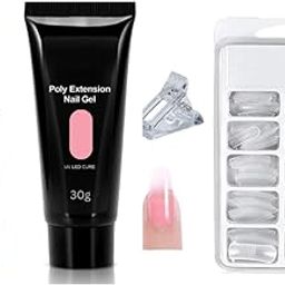 NPAH Poly Nail Gel Extension Kit for Nail Art Kit Nail Extension Set (NUDE PINK, 5 IN 1 NAIL POLY GEL KIT)-picture-22