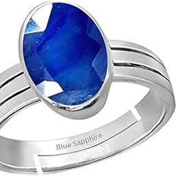 Natural Neelam 3.25 Ratti to 10.25 Ratti or 3.00 Carat to 9.50 Carat Astrological Certified Gemstone Pure Sterling Silver 925 bis Hallmark Adjustable Ring for Men and Women-image-9