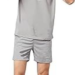 Cotton Blend Casual Round Neck Printed T-Shirt and Shorts Set, Men's Pyjama Co-Ord Set, Sleepwear & Loungewear, Summer Night Wear, Night Suit, Night Dress,Beach Weaver Suit for Men.-image-65