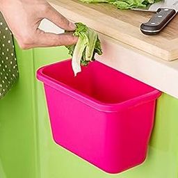 Zollyss Plastic Open-Top Kitchen Cabinet Door Hanging Trash Garbage Bin Can Rubbish Container (Random Colors)-10