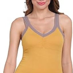 amour secret Women's/Girls Stretch Fit Seamless Lace Trim Slip Camisole Free Size CS3739 Fit to Size (32-38)-picture-6