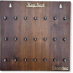 Wooden Key Holder for Wall with 21 Hooks | Premium Wall Hanging Key Organizer | MDF Key Chain Holder for Home, Office, Kitchen, Hostel, Hotel, PG (Brown Finish)-image-13