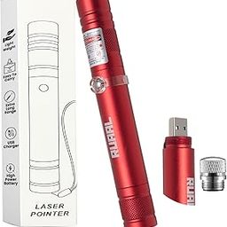 Ruaal Red Laser Pointer High Power | Smart USB Rechargeable Laser Light Pen | Laser Light Powerful Long Range 2,500m Beam | Laser Pointer for Presentation, Stargazing, Outdoor Use-31
