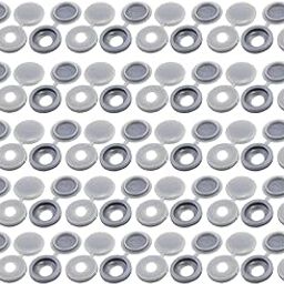 HEAVENGLOW 100 Pieces Screw Covers, Practical Screws Caps for Replacement Tools Yard Grey-image-62