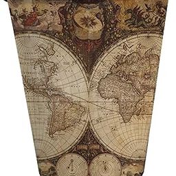 RNK Shops - Classic World Map Waste Basket - Double Sided (Black)-image-10