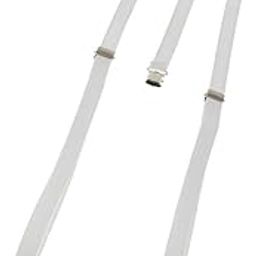 ™ Unisex Adult Adjustable Stretch Y-back Suspender Clip-on Braces White | Suspenders Braces | Mens Accessories-image-89