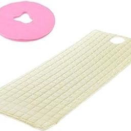UJEAVETTE Beauty Salon Massage Bed Mattress Sheet Beige & Pink Face Rest Cradle Cover-image-78