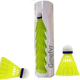 Plastic Nylon Shuttle Cock Pack of 6 Florescent Green Color-image-17