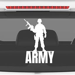 Zaqiz Army Boots Marching Silhouette Sticker – Unique Decal for Trucks and Bikes (White)-image-46