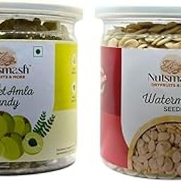 Nutsmash Healthy Dehydrated Fruits Combo of sugar sweet Amla Candy 200G and Cherry-200G-image-15