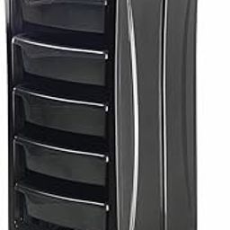 FOLELLO 5-Layer Salon Trolley with Wheels & Removable Drawers Storage | Hair Dryer Glossy Service Tray, Tool Storage Cart for Hair Stylists | Professional for Salons and Parlours (Black)-image-81