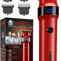 VGR Rosso Professional Men's Beard & Moustache Hair Trimmer for Men with 400 Minutes Runtime & 2000mAh Lithium Battery | Turbo with 7000 RPM Powerful Motor | LED Display with Type-C USB Cable - Red-image-25