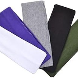 Cosmos Stretchy Cotton Yoga Headband Dark Color Set (5 Pcs)-image-25