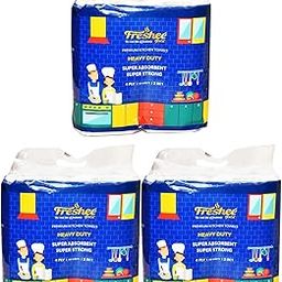 Freshee 4 Ply Kitchen Towels, Kitchen Tissue Paper Rolls Super Absorbent Heavy Duty Tissues - Pack of 3, 2 Rolls (100 Pulls per Roll)-image-18