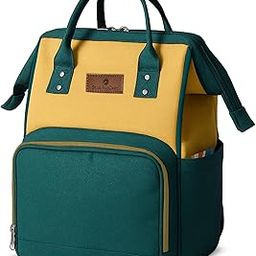 StarAndDaisy Baby Diaper Bag for Mother Travel/Maternity Bag with Multi-Compartments, Insulated Bottle Pockets, Waterproof (Dark Green Yellow)-image-75