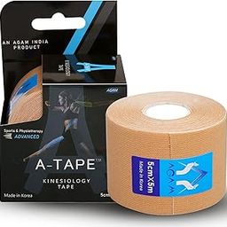 A-TAPE Made in Korea Kinesiology Tape for Physiotherapy Kinesio Tape for Sports Injury Pain Relief Athletic Therapeutic Muscle Tape (5 cm * 5.0 m) (Beige)-image-58