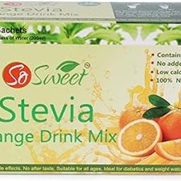 So Sweet Stevia Orange Instant Drink Mix - Sugar-Free, Zero Calories, Vitamin C Enriched, 12 Sachets, Ideal for Refreshing, Healthy Beverages, Diabetic & Keto Friendly, Easy to Prepare and Enjoy-image-41