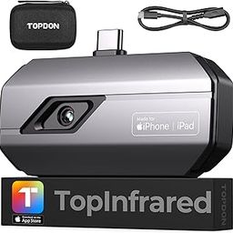 TC002C Thermal Camera for iPhone 15 Series and iPads with Type-C Port, 512 x 384 IR High Resolution, -4° F~1022° F Temp Range, 40mK Thermal Sensitivity, 25Hz Refresh Rate, Temp Accuracy of 0.1℃-30