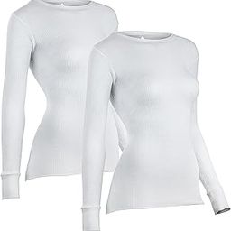 Women's Thermal Long Sleeve, White, Small-image-99