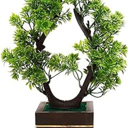 Kawai Homes Artificial Bonsai Green Tree with Wooden Pot for Living Room and décor-image-28