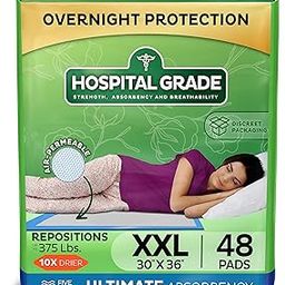 Incontinence Bed Pads [48 Pack] Underpads 30 x 36 Disposable Ultra-Heavyweight Super Absorbent & Waterproof, Patient Repositioning [375 lbs.] Maximum Strength Breathable Backsheet for Skin Protection-picture-31