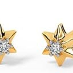 14 KT Yellow Gold Celestial Multipierce Diamond Stud Earrings for Women-24
