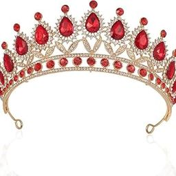 Bridal Princess Girl Tiara and Rhinestone Crown Headband Hair Accessories for Women Wedding Ceremony Party (Multicolor)-image-9