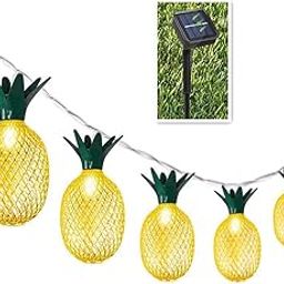 Pineapple Solar String Lights - BIMEE 11.5FT 10LED Waterproof Solar Powered Fairy String Lights Hanging Lights for Outdoor Garden Patio Landscape Home Wedding Birthday Party Decoration (Warm White)-image-64