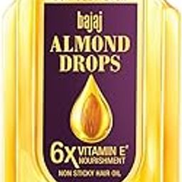 Bajaj Almond Drops Hair Oil | 6X Vitamin E Nourishment | Non-Sticky Hair Oil For Hair Fall Control | 285ml-12